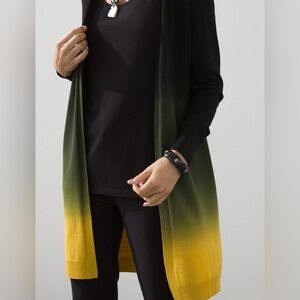 Chico's Women's Lightweight Ombre Open Front Long Line Cardigan‎ Size Medium